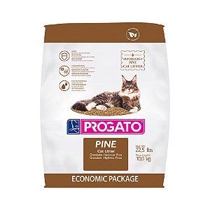 Granulado Higiênico Progato para Gatos Pinus 10 Kg