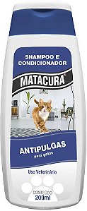Shampoo e Condicionador Matacura Antipulgas para Gatos 200ml