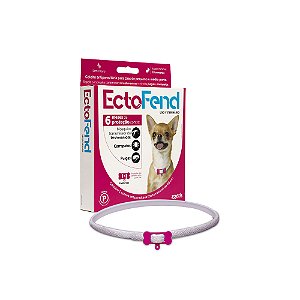 Coleira Antiparasitas EctoFend Zoetis Rosa para Cães Tam. P