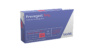 Prevegest 5mg Anticoncepcional Biovet 12 comprimidos