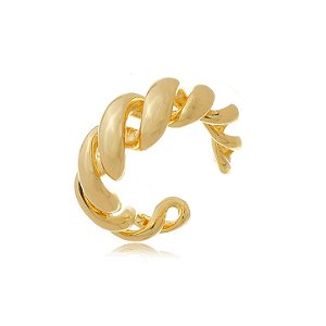 ANEL TORCIDO VAZADO AJUSTÁVEL B. OURO 18K