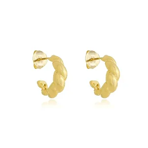 BRINCO ARGOLA CROISSANT P B. OURO 18K