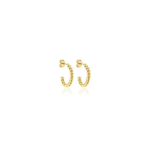 BRINCO ARGOLA TORCIDA P B. OURO 18K