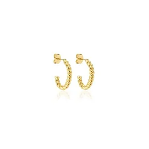 BRINCO ARGOLA TORCIDA M B. OURO 18K