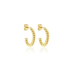 BRINCO ARGOLA TORCIDA G B. OURO 18K