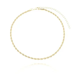 CHOKER CORDÃO BAIANO 4MM B. OURO 18K