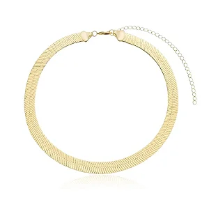 CHOKER SNAKE 8MM B. OURO 18K