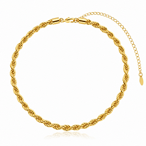 CHOKER CORDÃO BAIANO 5MM B. OURO 18K
