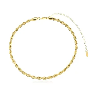 CHOKER CORDÃO BAIANO 5MM B. OURO 18K
