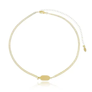 CHOKER PLAQUINHA BASIC B. OURO 18K