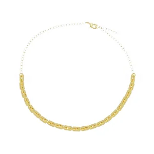 CHOKER ELOS RETANGULARES M B. OURO 18K