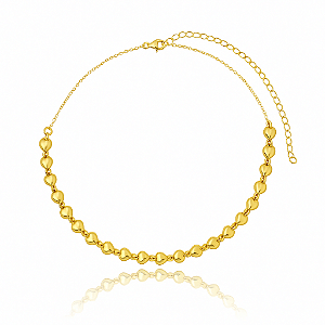 CHOKER CORAÇÃO B. OURO 18K