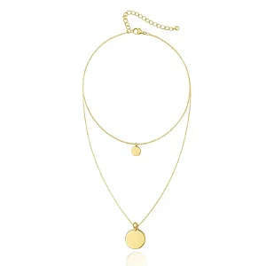 COLAR DUPLO MEDALHA B. OURO 18K