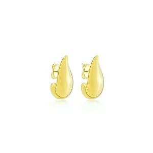 BRINCO GOTA EM VIRGULA B. OURO 18K
