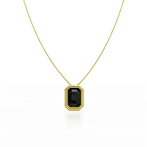 COLAR CORA BLACK B. OURO 18K