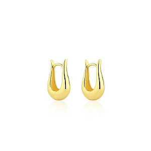 BRINCO ARGOLA ARTICULADA GOTA P B. OURO 18K