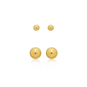 KIT BRINCO DUO ESFERA B. OURO 18K