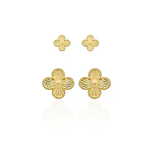 KIT BRINCO DUO TREVO CLASSIC B. OURO 18K