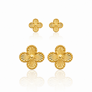 KIT BRINCO DUO TREVO CLASSIC B. OURO 18K