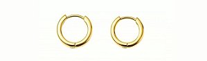BRINCO ARGOLA ARTICULADA LISA P B. OURO 18K