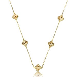 CHOKER TREVO ONÇA B. OURO 18K