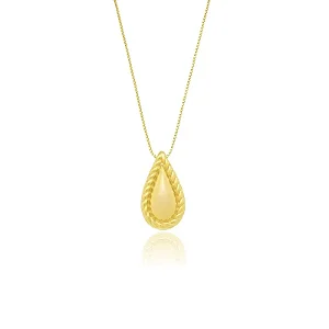 COLAR GOTA TRANÇADA B. OURO 18K