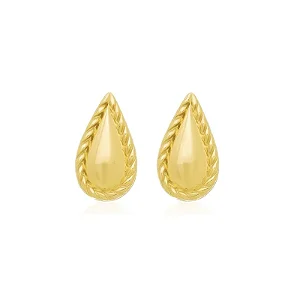 BRINCO GOTA TRANÇADA B. OURO 18K