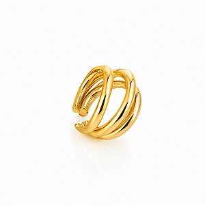 PIERCING FAKE FIO TRIPLO B. OURO 18K