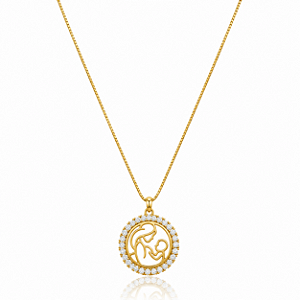 COLAR MÃE COM BEBÊ B. OURO 18K