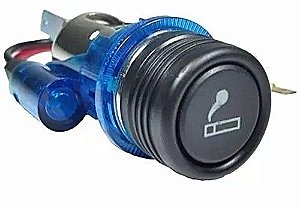 02acendedor De Cigarro Automotivo Universal Par Gps Led Azul
