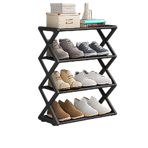 SAPATEIRA DE PLASTICO TECIDO TNT E METAL 42,3X18,5X49 CM