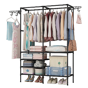 GUARDA ROUPA PORTÁTIL METAL 170*108*36CM
