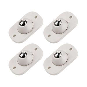 KIT 4 RODINHAS ADESIVAS ESFÉRICAS DESLIZANTES PARA MOVER MÓVEIS