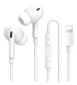 FONE DE OUVIDO COM FIO LIGHTNING