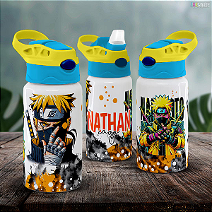 Squeeze Infantil Branco 500ml – Personalizado com Nome da Criança