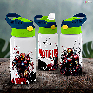 Squeeze Infantil Branco 500ml – Personalizado com Nome da Criança