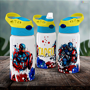 Squeeze Infantil Branco 500ml – Personalizado com Nome da Criança