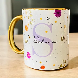 Caneca Especial 325ml Colorida, Mágica, Dourada e Prateada com Colher