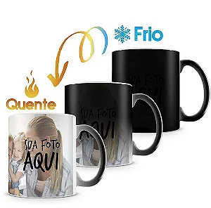 Caneca Especial 325ml Colorida, Mágica, Dourada e Prateada com Colher