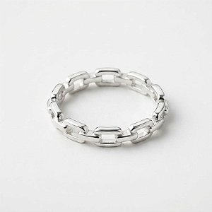 Anel de Corrente Banho Ouro 18k e Banho Prata 3cm