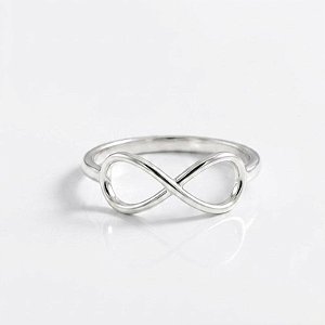 Anel Infinito Banho Ouro 18k e Prata