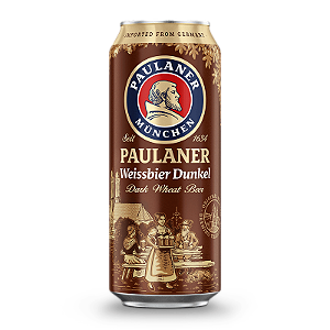 Cerveja Alemã Paulaner WeissBier Dunkel Lata 500ml