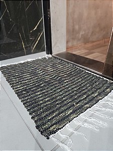 Tapete de Malha Trançado No Tear Michele