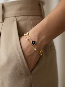 Pulseira Bloomin Dupla Dourada ou Prata