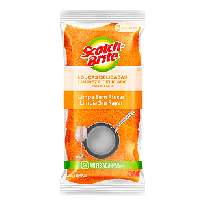 Esponja Antiaderente Não Risca Scotch Brite c/3un