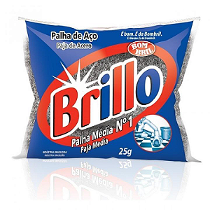 Palha de Aço Brillo Média Nº1 c/ 1un