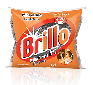 Palha de Aço Brillo Grossa Nº2 c/ 1un