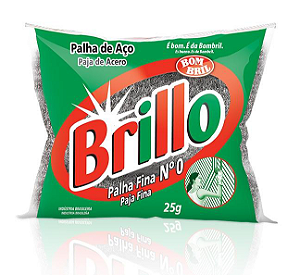 Palha de Aço Brillo Fina Nº0 c/ 1un