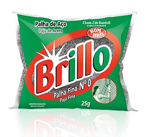 Palha de Aço Brillo Fina Nº0 c/ 1un