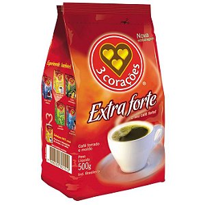 Café em Pó 3 Corações Extra Forte Almofada c/ 500g